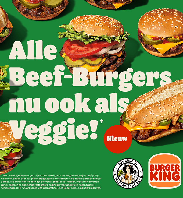 BURGER KING INTRODUCEERT MEER VEGGIE DAN OOIT 